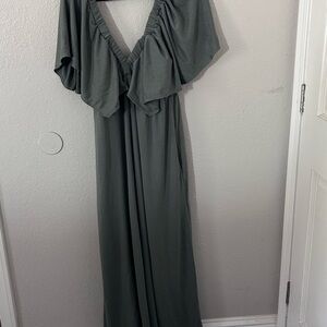 Three Bird Nest Charcoal Romper